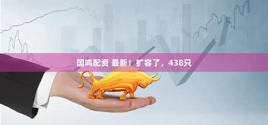 国鸣配资 最新！扩容了，438只